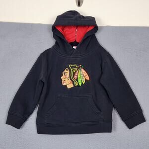 Chicago Blackhawks Hoodie Boys 4T Black NHL Hockey Pullover Outerstuff Kids